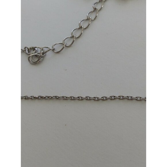 Lia Sophia Boulevard Tigers Eye Silver Tone Necklace 16-19" - Picture 4 of 6